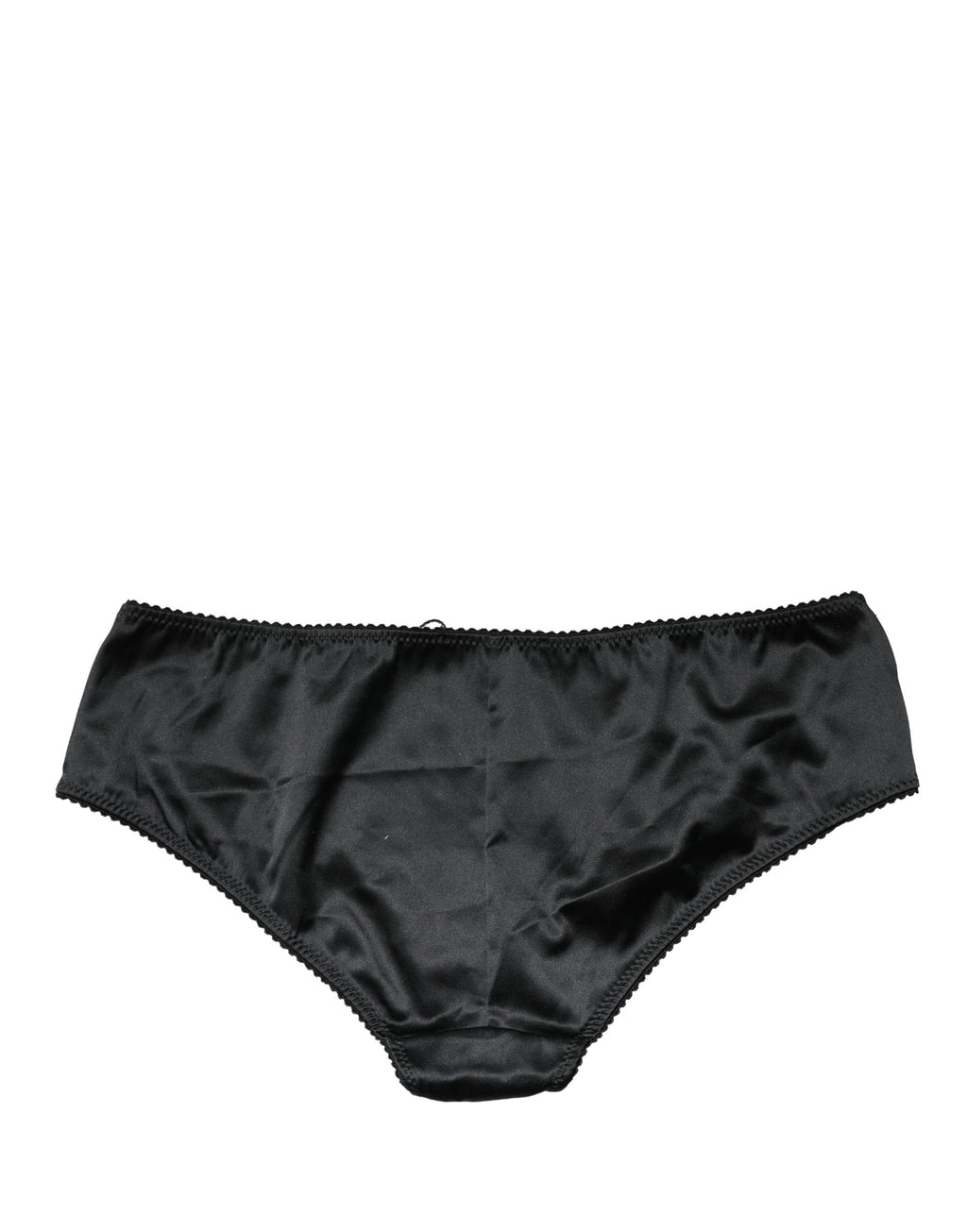 Dolce & Gabbana Black Silk Stretch Mid Waist Brief Panty Underwear
