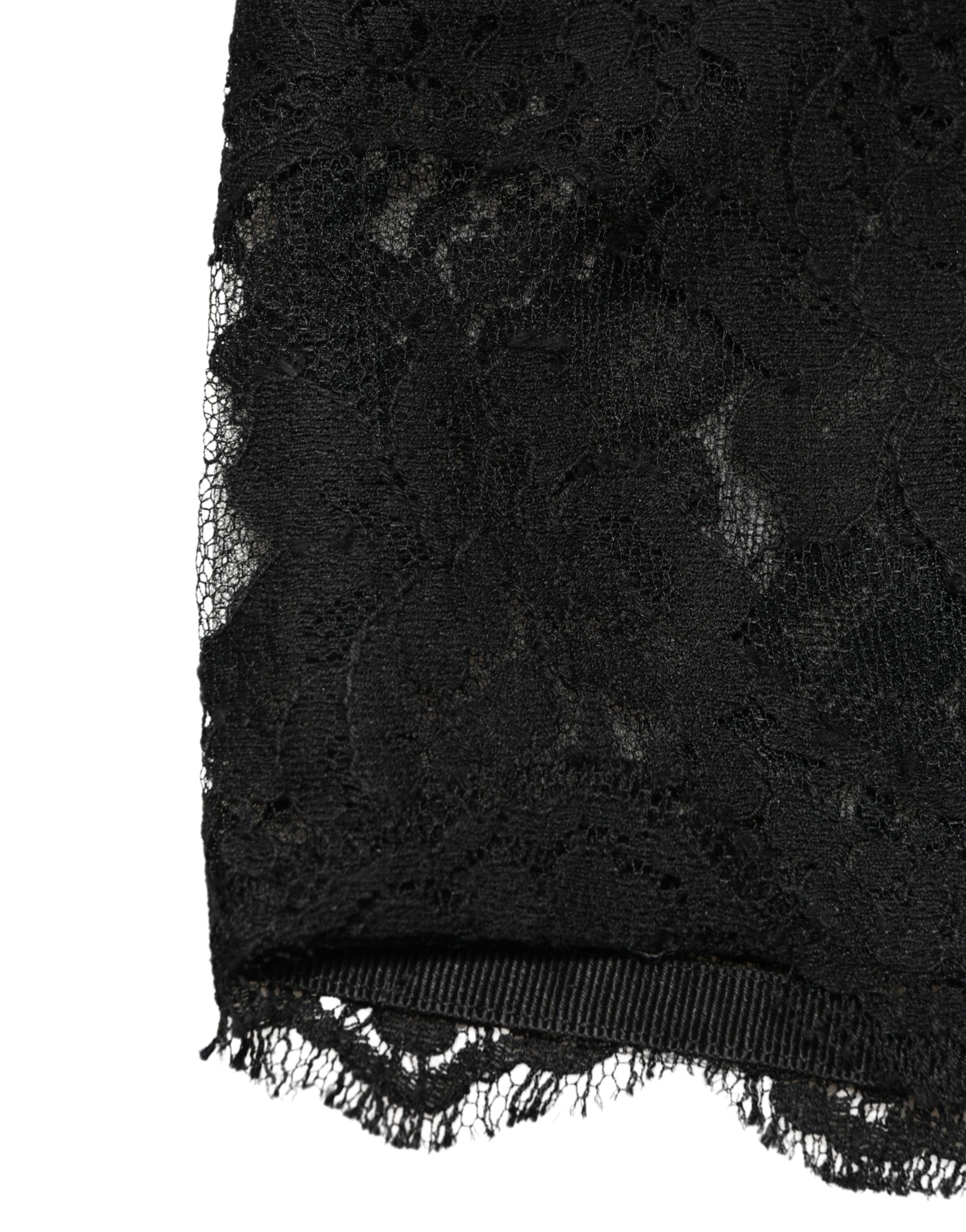 Dolce & Gabbana Black Lace Bandeau Bra Tube Top Underwear