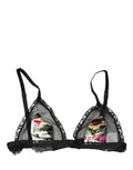 Dolce & Gabbana Black Floral Soft Cup Triangle Bra Underwear