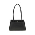 Prada Black Calf Leather Bos Taurus Shoulder Bag