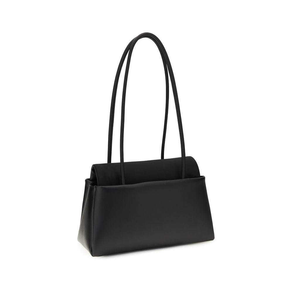 Prada Black Calf Leather Bos Taurus Shoulder Bag