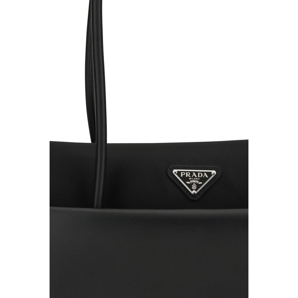 Prada Black Calf Leather Bos Taurus Shoulder Bag