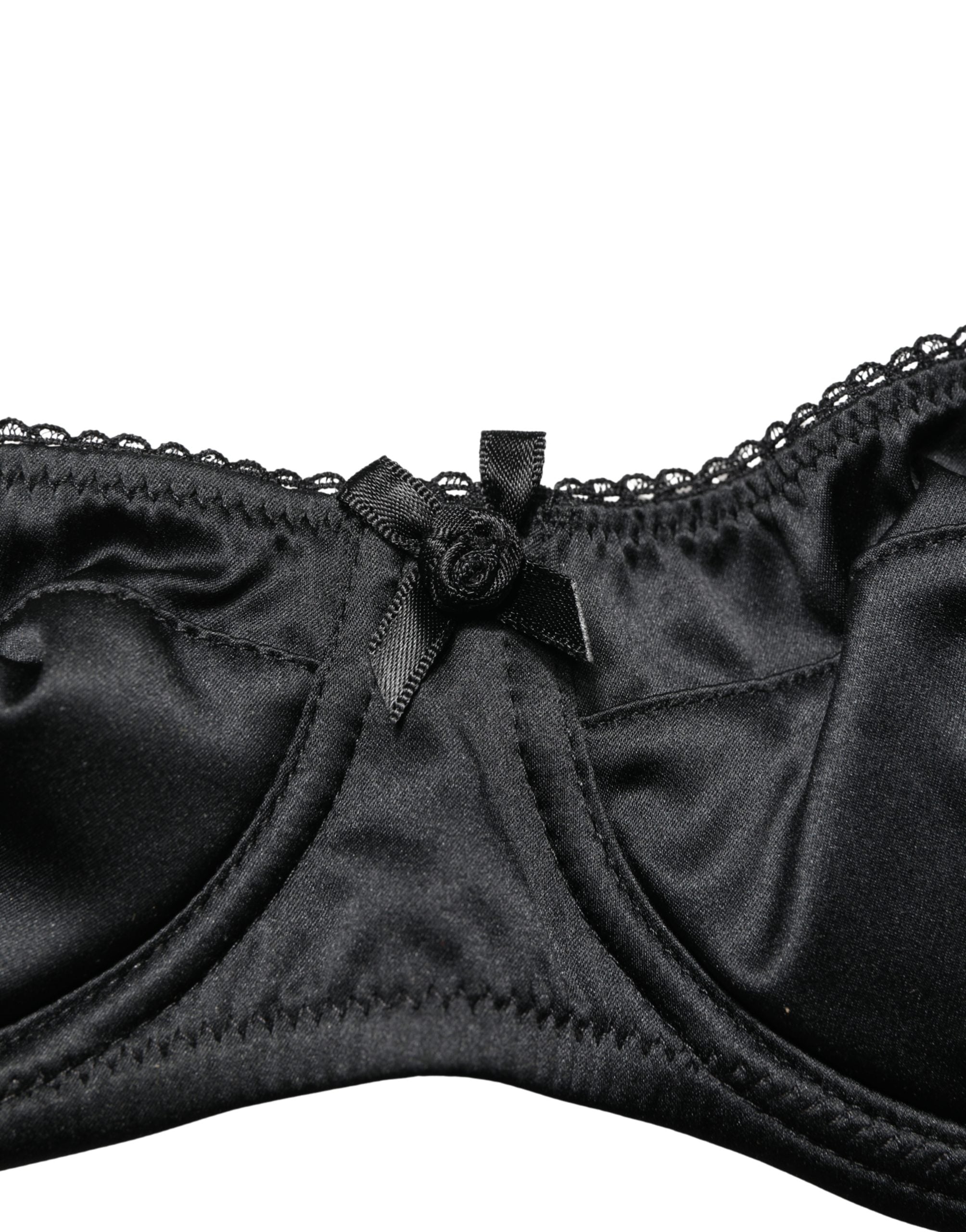 Dolce & Gabbana Black Semi-Pad Underwire Balconette Bra Underwear