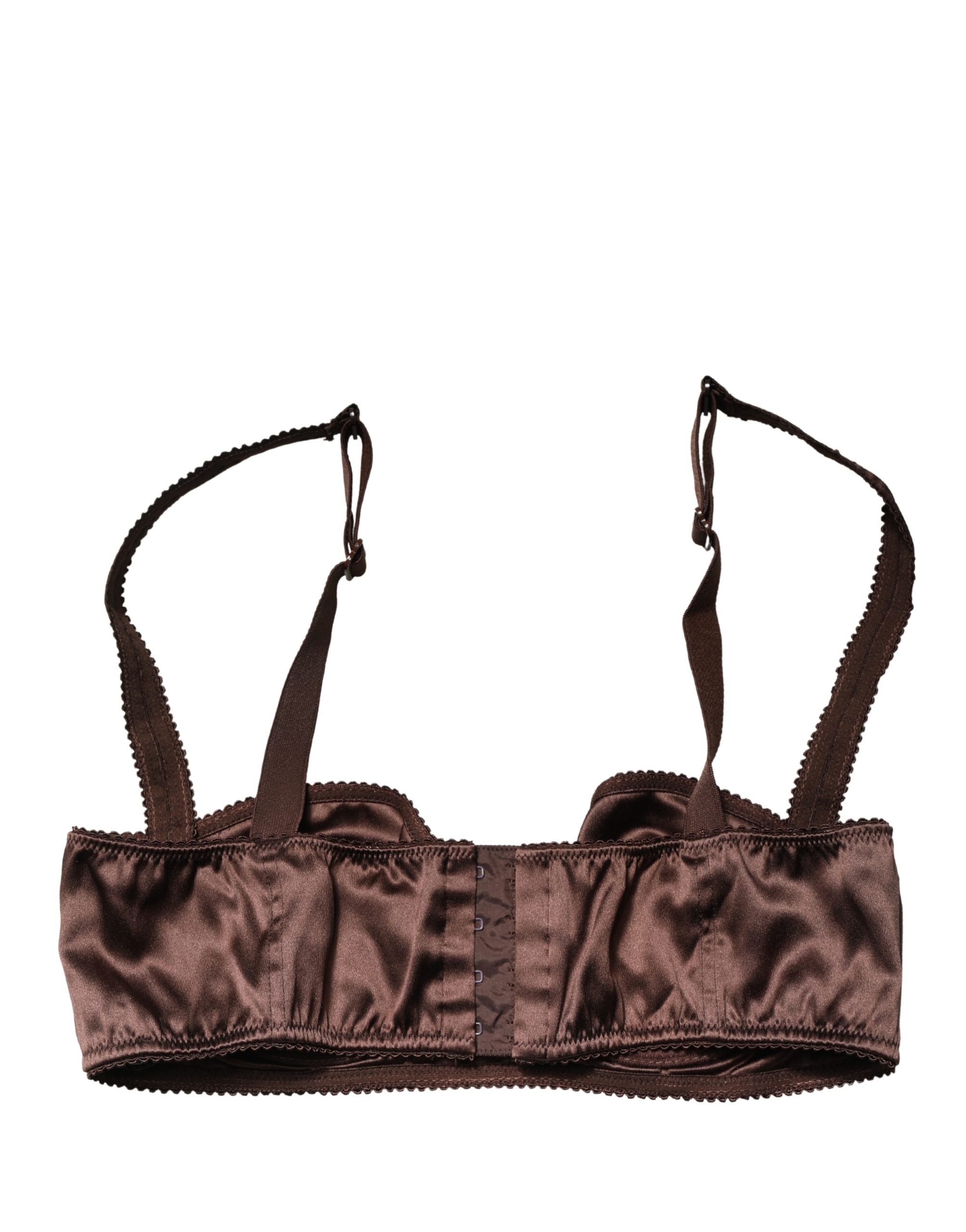 Dolce & Gabbana Brown Semi-Pad Underwire Balconette Underwear