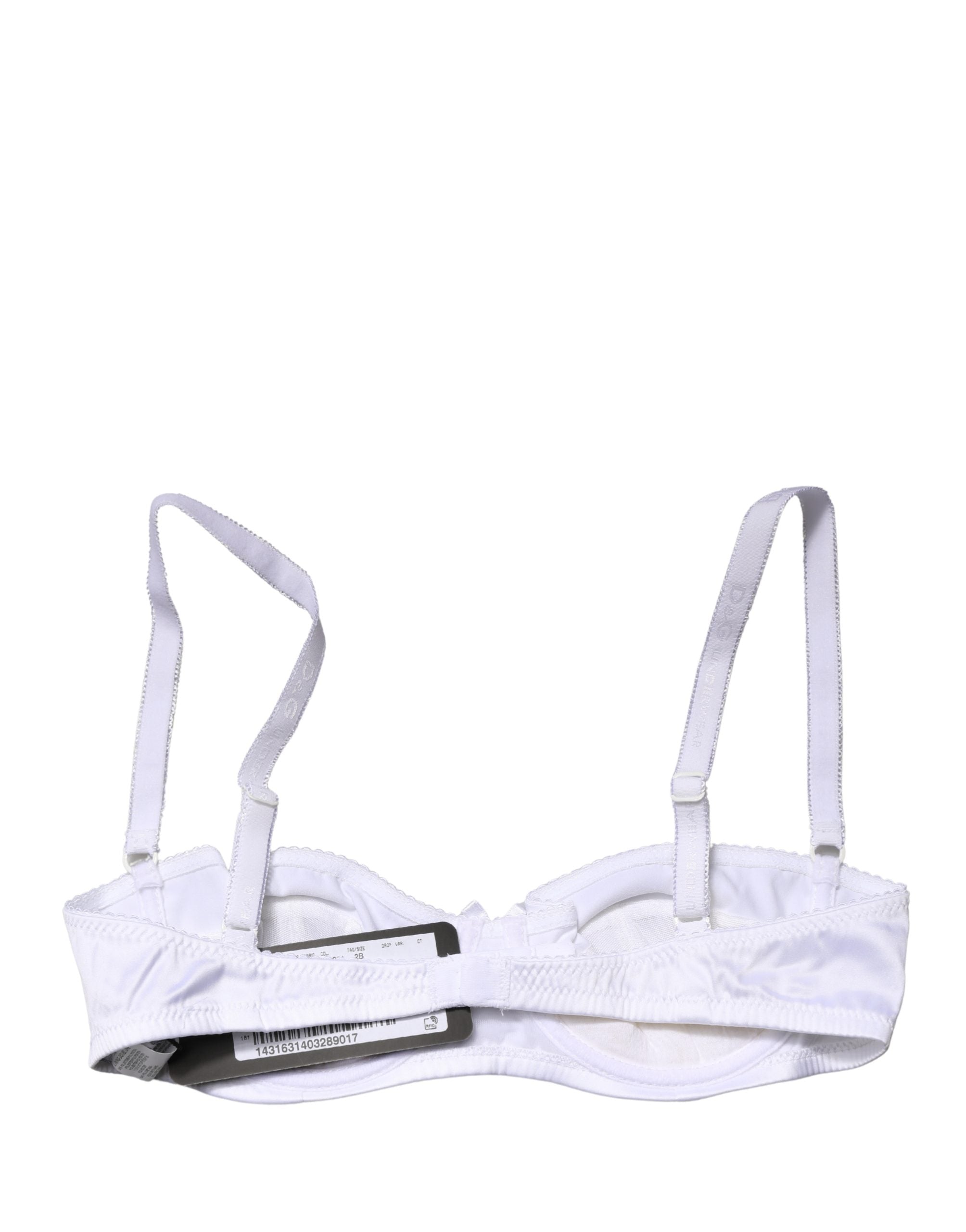 Dolce & Gabbana White Semi-Pad Underwire Balconette Bra Underwear