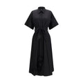 Ella Black Cotton Casual Dress