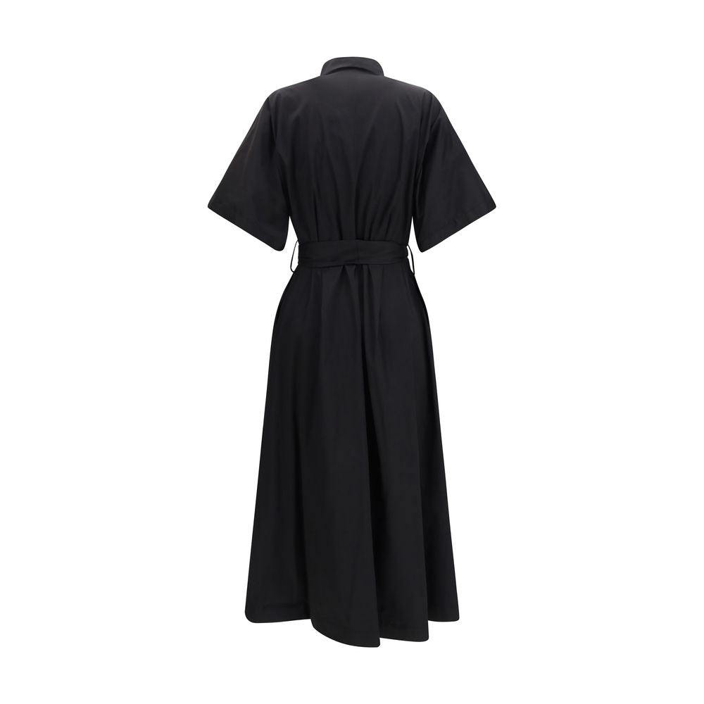 Ella Black Cotton Casual Dress
