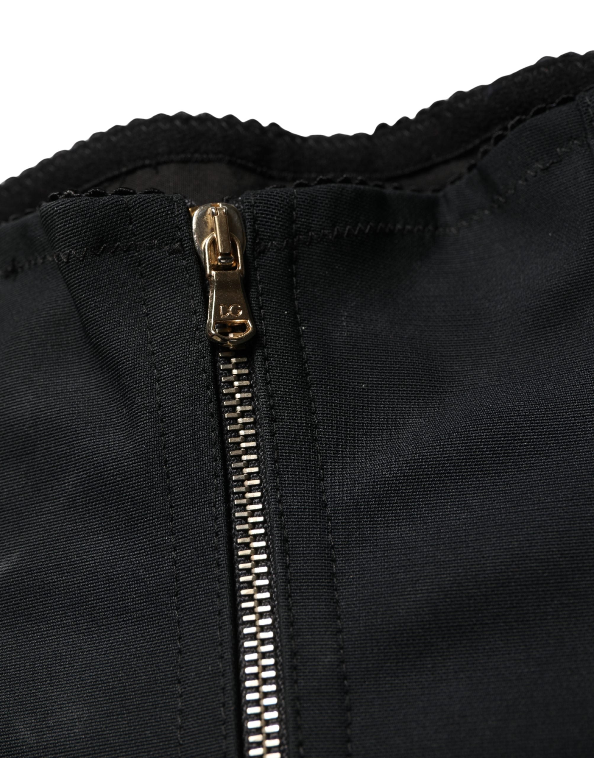 Dolce & Gabbana Black Silk Blend High Waist Girdle Panty Underwear