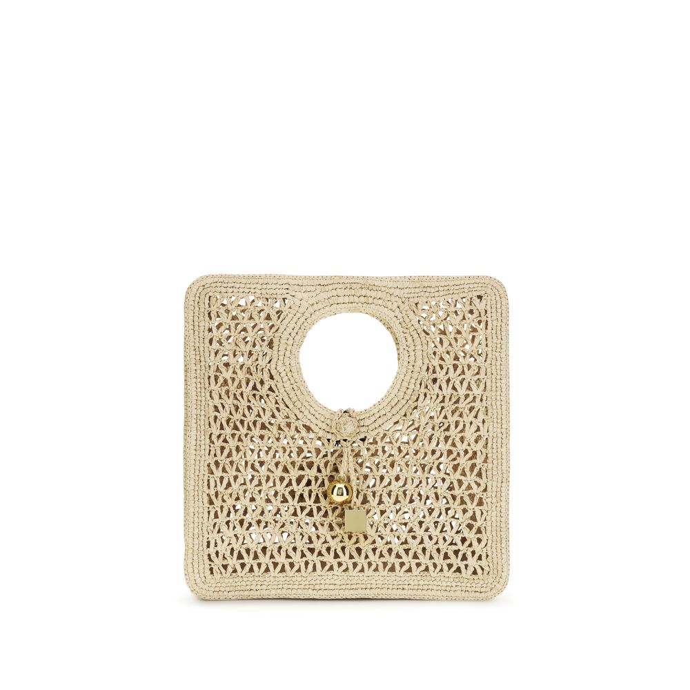Jacquemus Beige Raffia Handbag