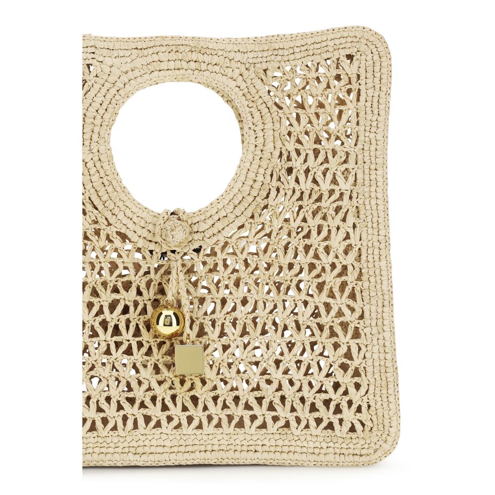 Jacquemus Beige Raffia Handbag