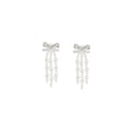Self-Portrait White Brass Earrings