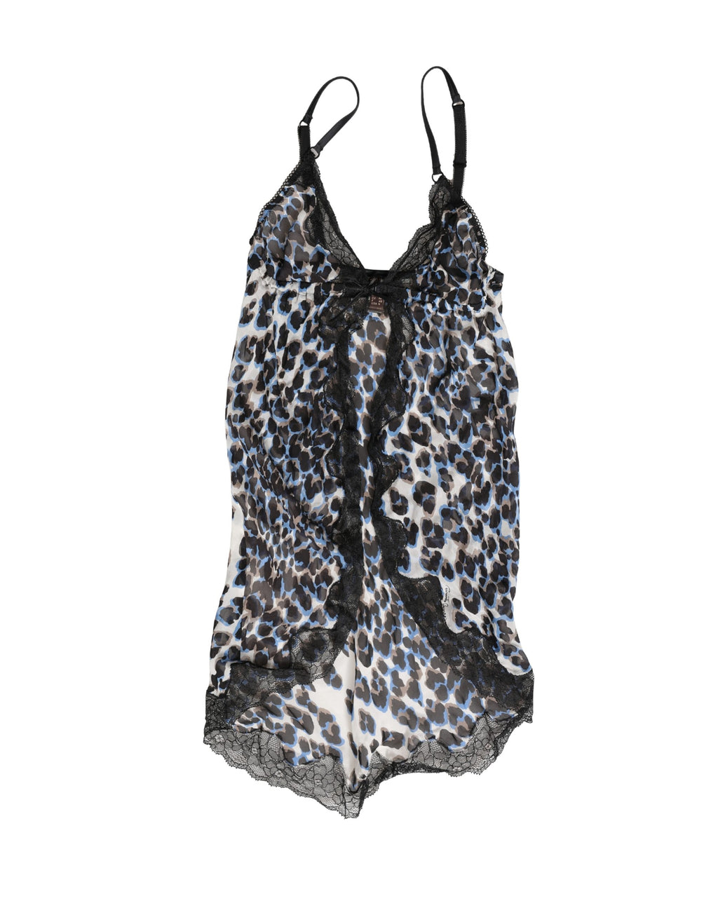 Roberto Cavalli Multicolor Leopard Babydoll Chemise Underwear