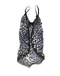 Roberto Cavalli Multicolor Leopard Babydoll Chemise Underwear