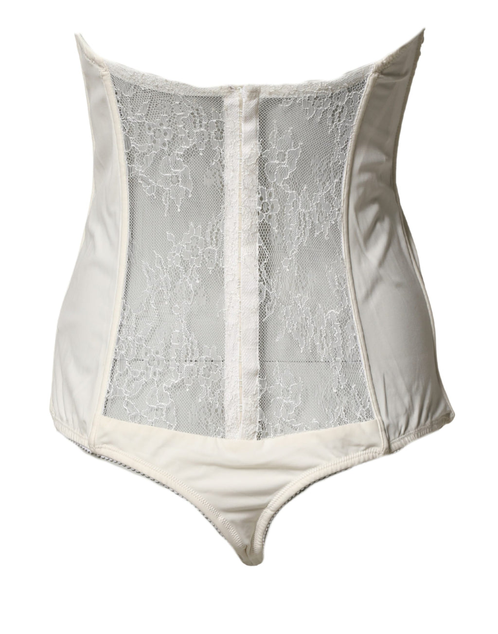 Elisabetta Franchi Off White Strapless One Piece Swimsuit Swimwear