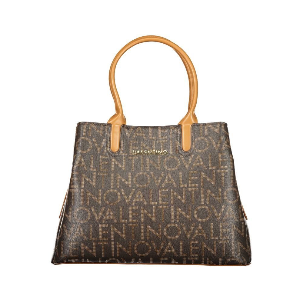 Mario Valentino Brown Polyurethane Women's Bag With Handles