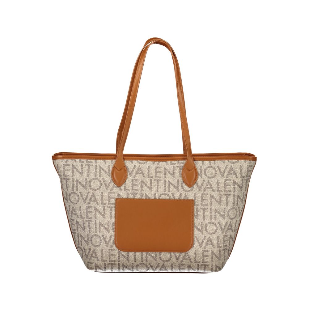Mario Valentino Beige Polyurethane Women's Shoulder Bag