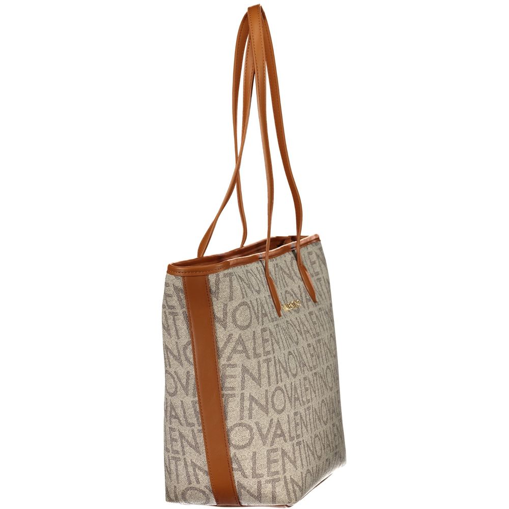 Mario Valentino Beige Polyurethane Women's Shoulder Bag
