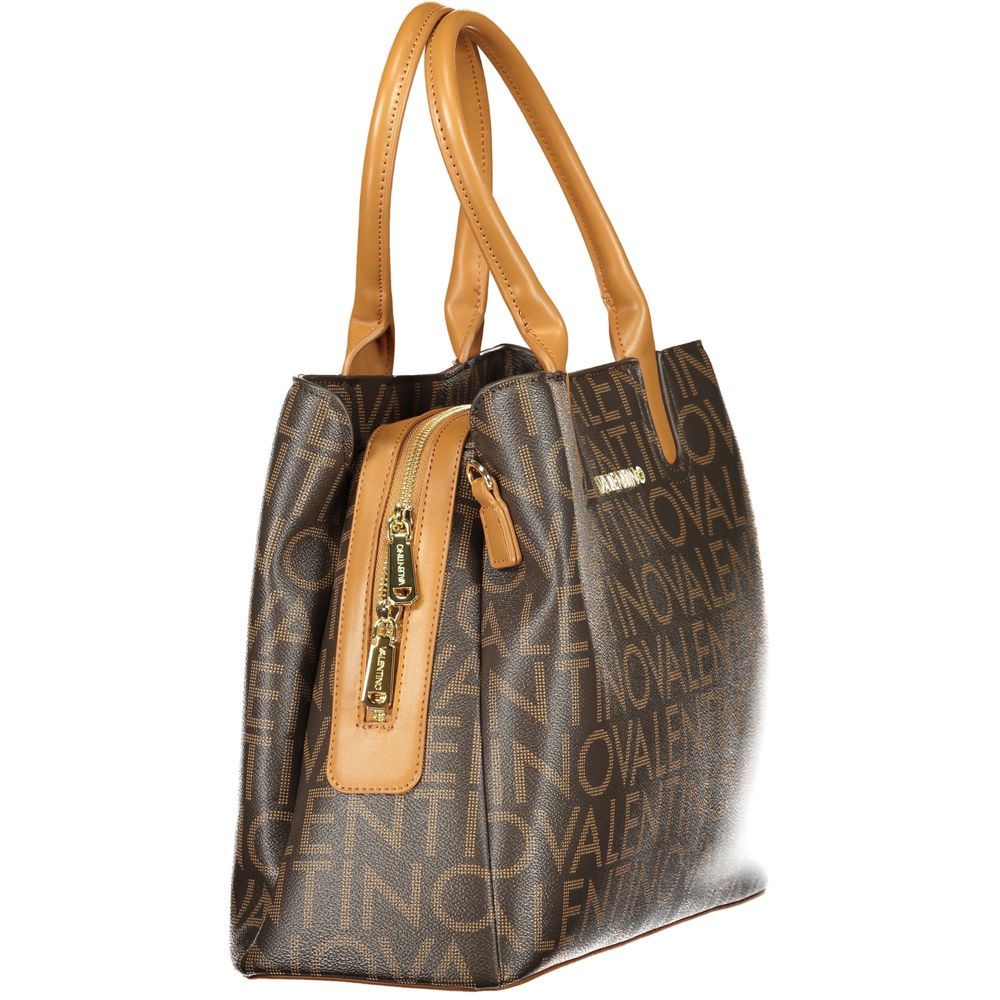 Mario Valentino Brown Polyurethane Women's Bag With Handles