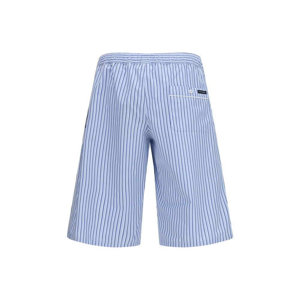 Dolce & Gabbana Blue Cotton Bermuda Shorts