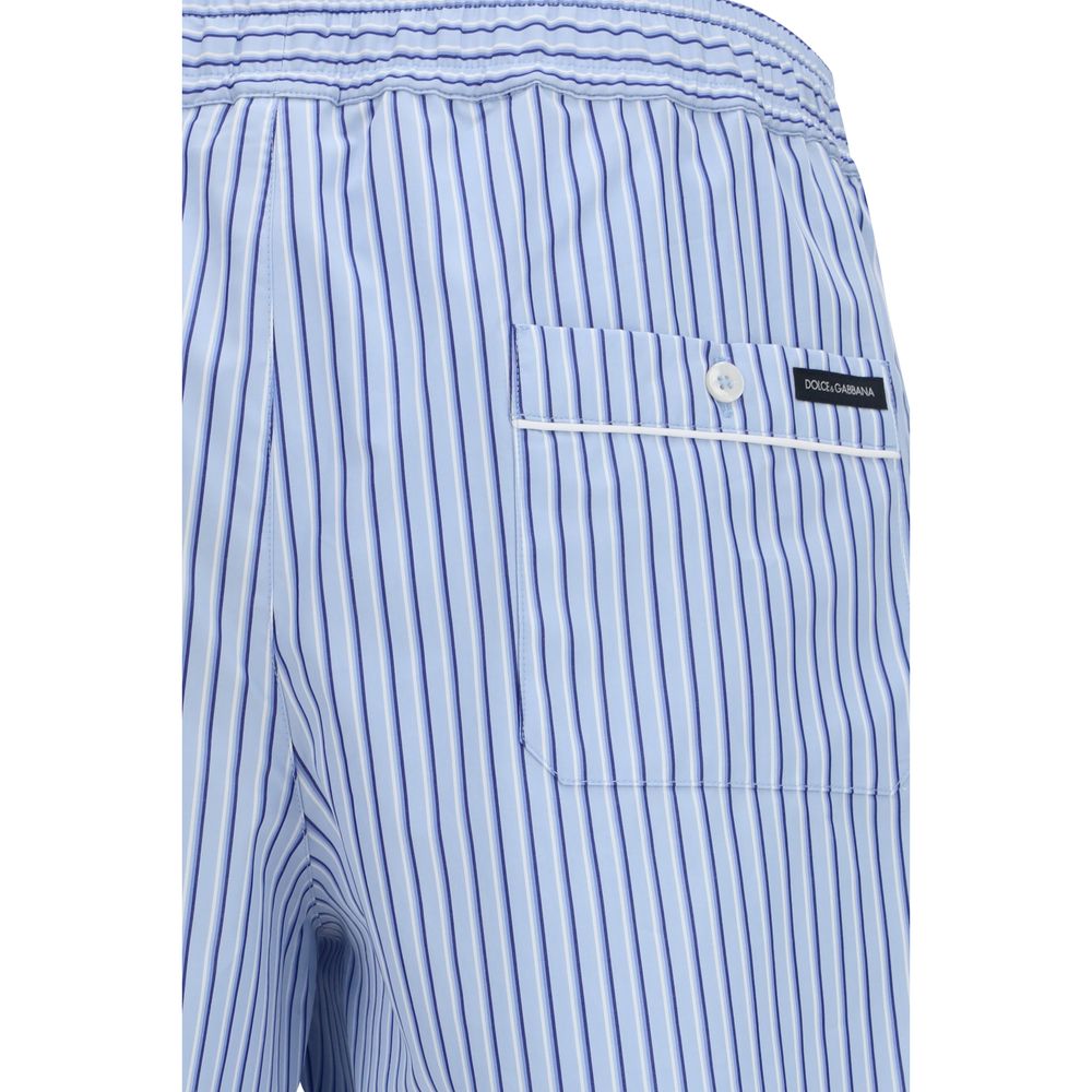Dolce & Gabbana Blue Cotton Bermuda Shorts