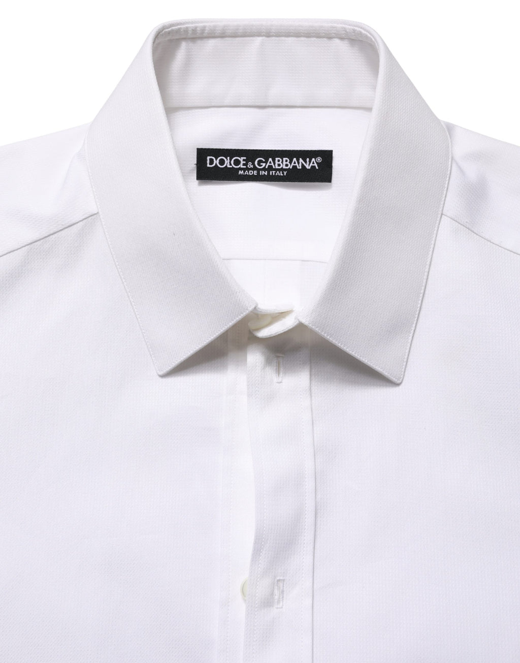 Dolce & Gabbana White Cotton Short Sleeves Button Down Shirt