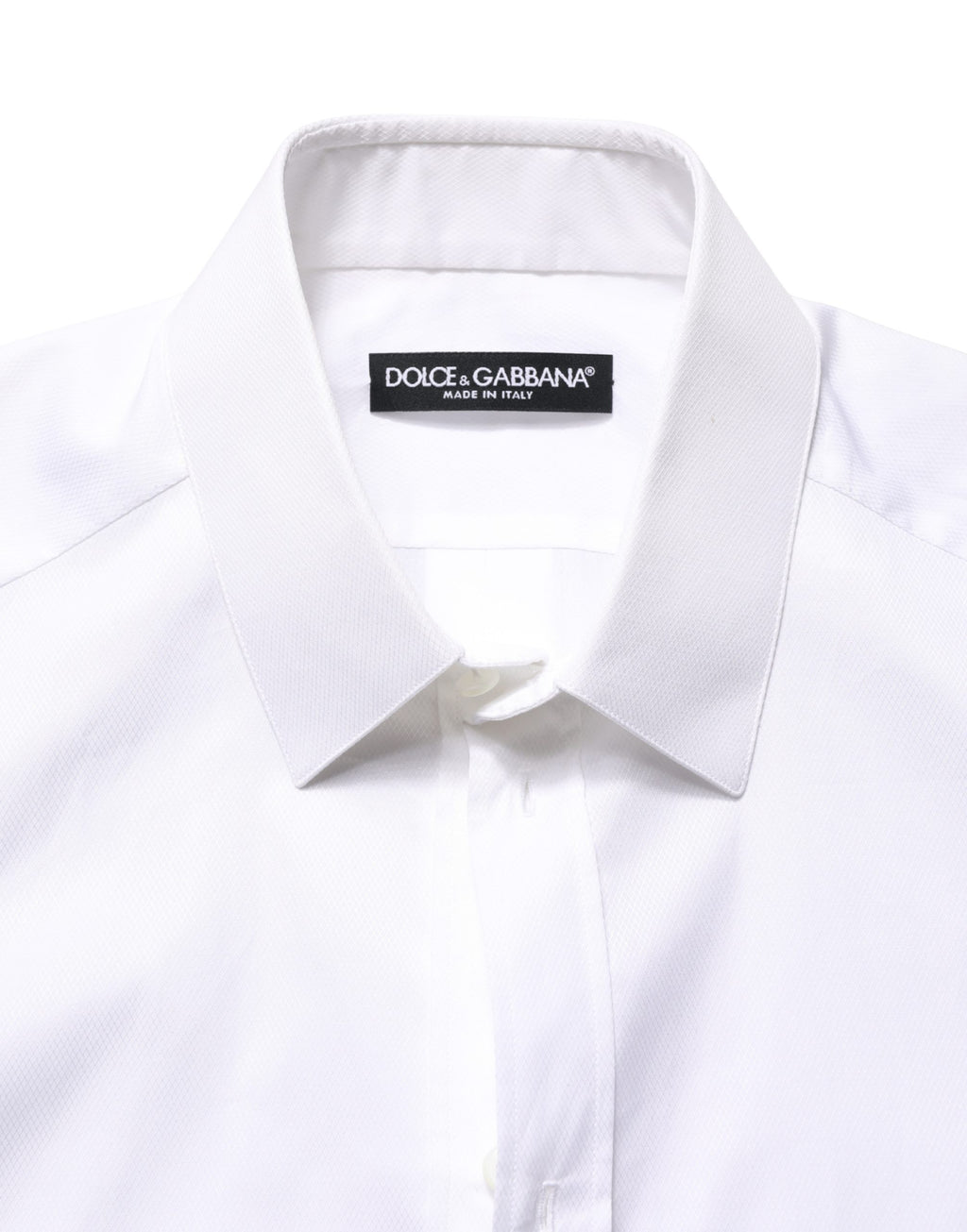 Dolce & Gabbana White Cotton Short Sleeves Button Down Shirt