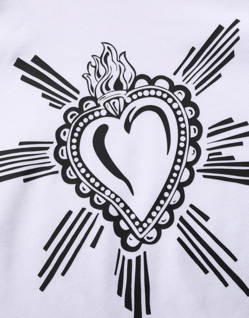 Dolce & Gabbana White Sacred Heart Hooded Sweatshirt Sweater