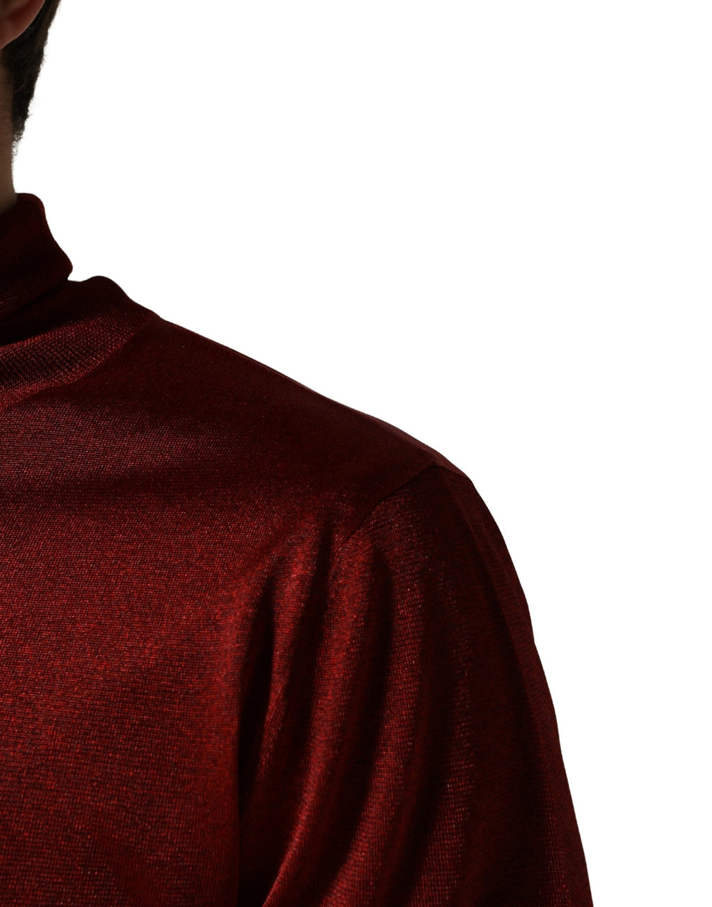 Dolce & Gabbana Red Long Sleeve TurtleNeck Pullover Sweater