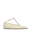 Jil Sander Beige Leather Ballet Flats