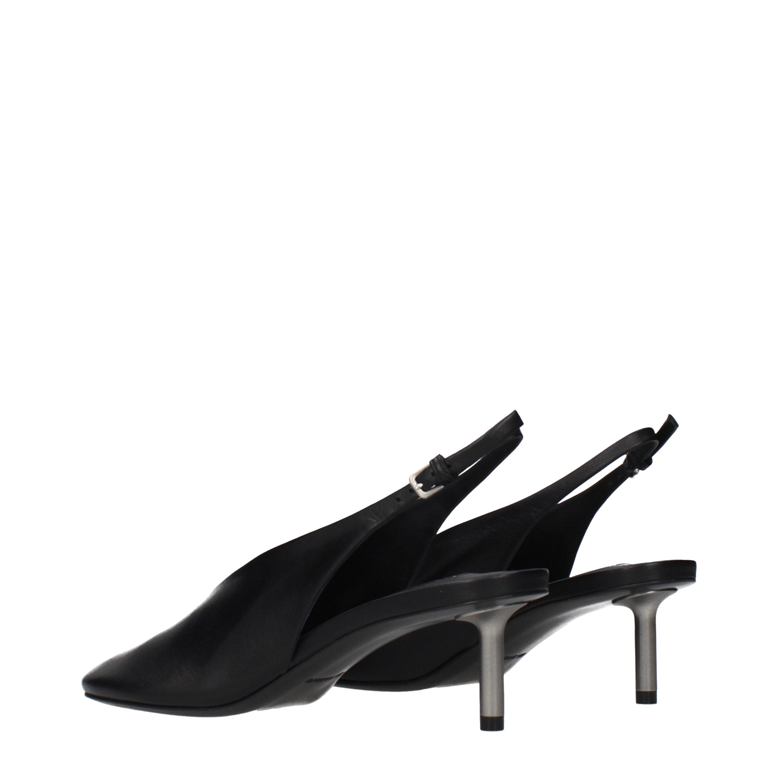 Jil Sander Black Leather High Heel Pumps