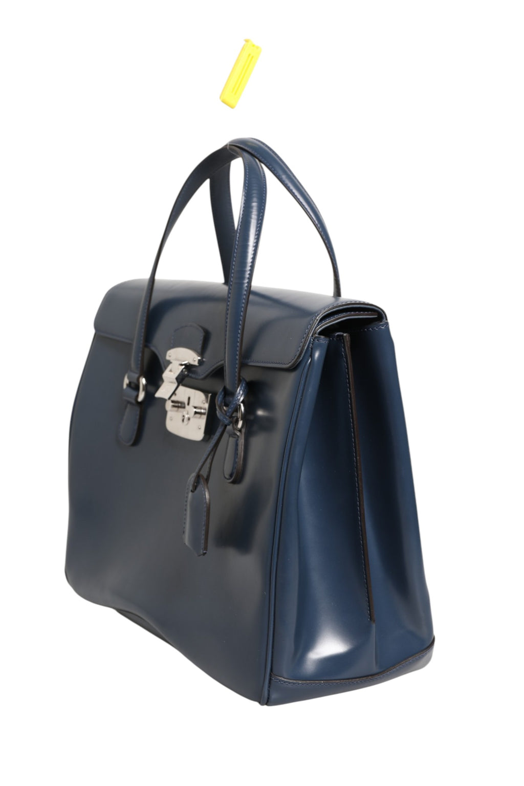 Gucci Blue Smooth Leather Lady Lock Shouler Bag
