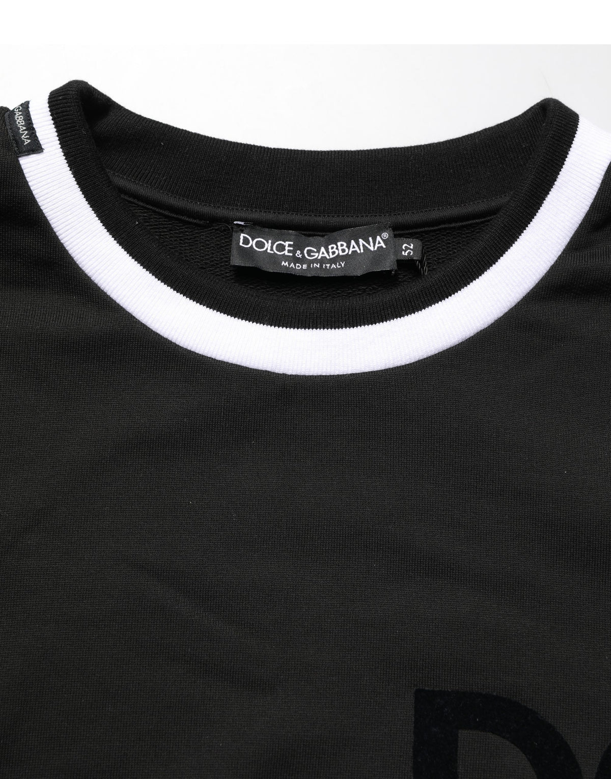 Dolce & Gabbana Black DGLogo Print Cotton Sweatshirt Sweater