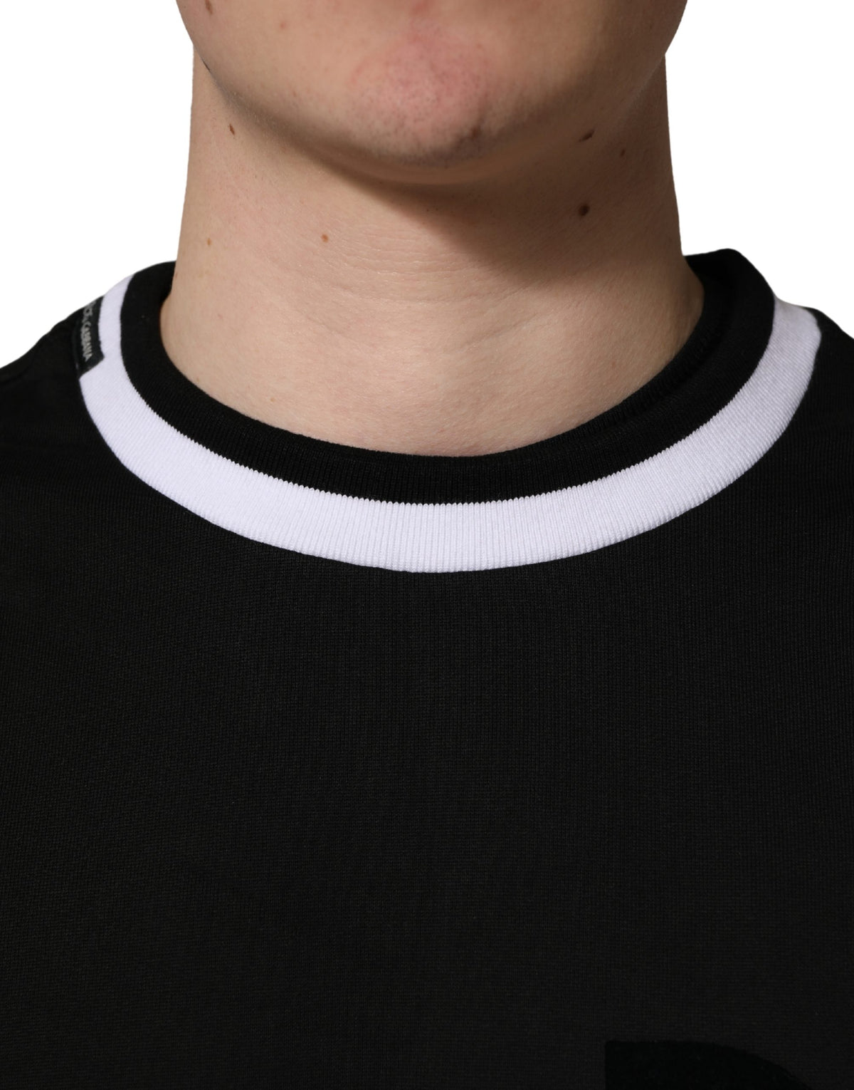 Dolce & Gabbana Black DGLogo Print Cotton Sweatshirt Sweater