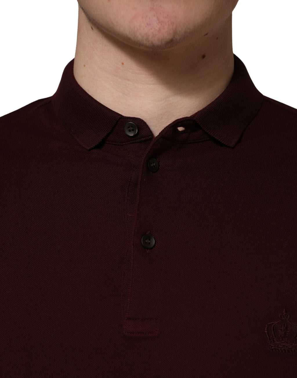 Dolce & Gabbana Maroon Collared Short Sleeves Polo T-shirt