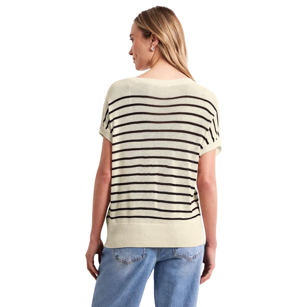 Street One Beige Viscose Sleeveles Sweater