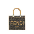 Fendi Brown Fabric Shoulder Bag
