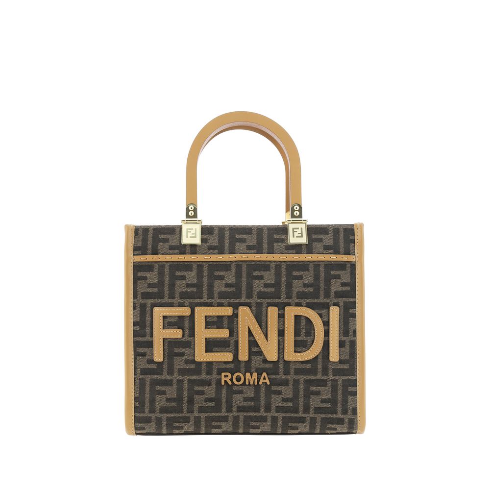 Fendi Brown Fabric Shoulder Bag