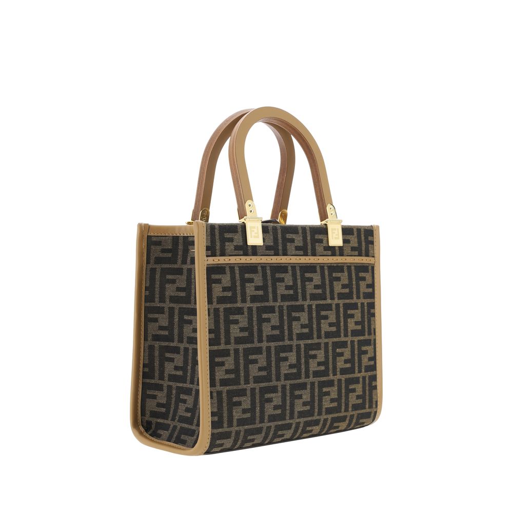 Fendi Brown Fabric Shoulder Bag