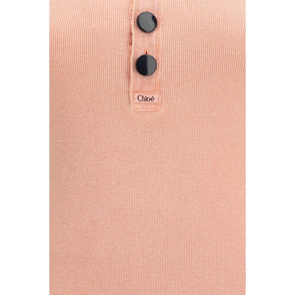 Chloé Multicolor Cotton Sleeveles T-Shirt