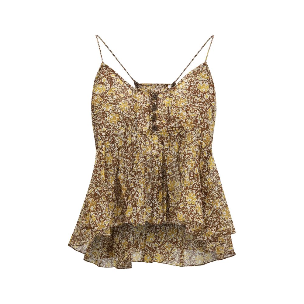 Isabel Marant Étoile Bicolor Cotton Sleeveles T-Shirt