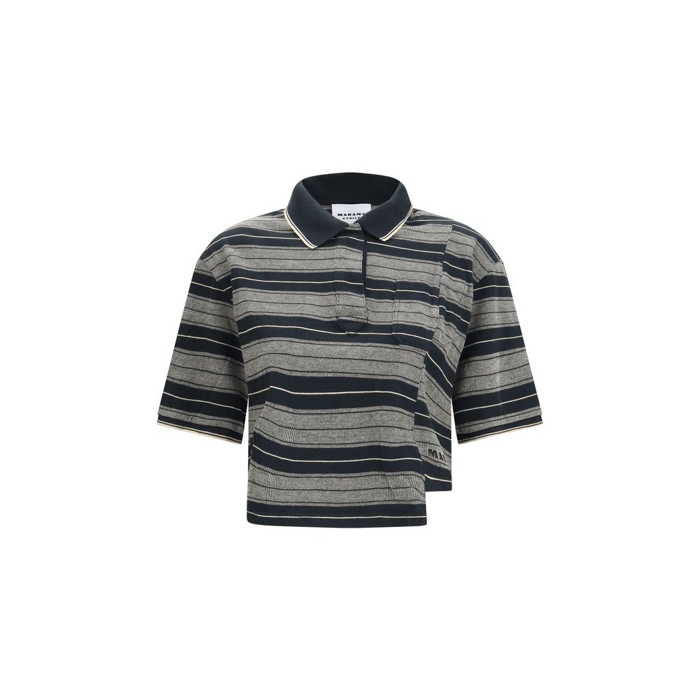 Isabel Marant Étoile Black Cotton Polo Shirt
