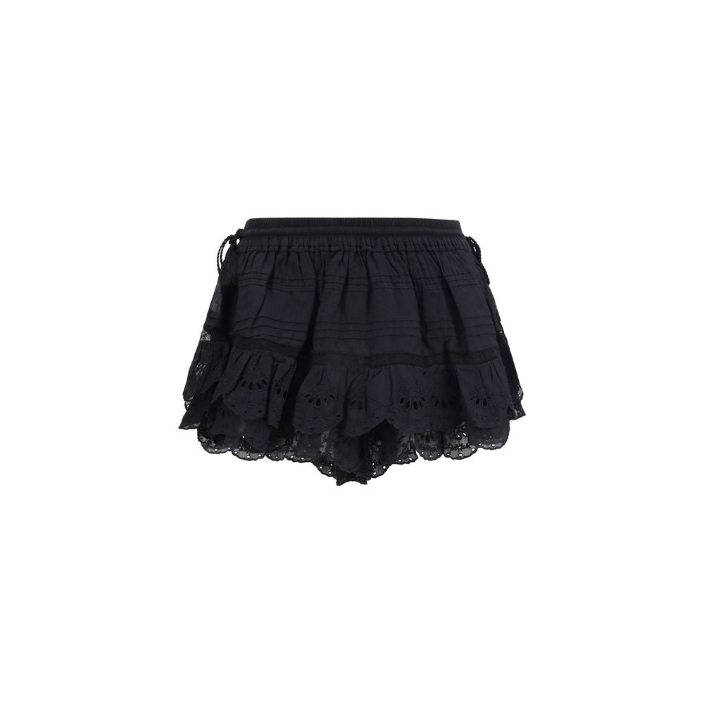 Isabel Marant Étoile Black Cotton Bermuda Shorts