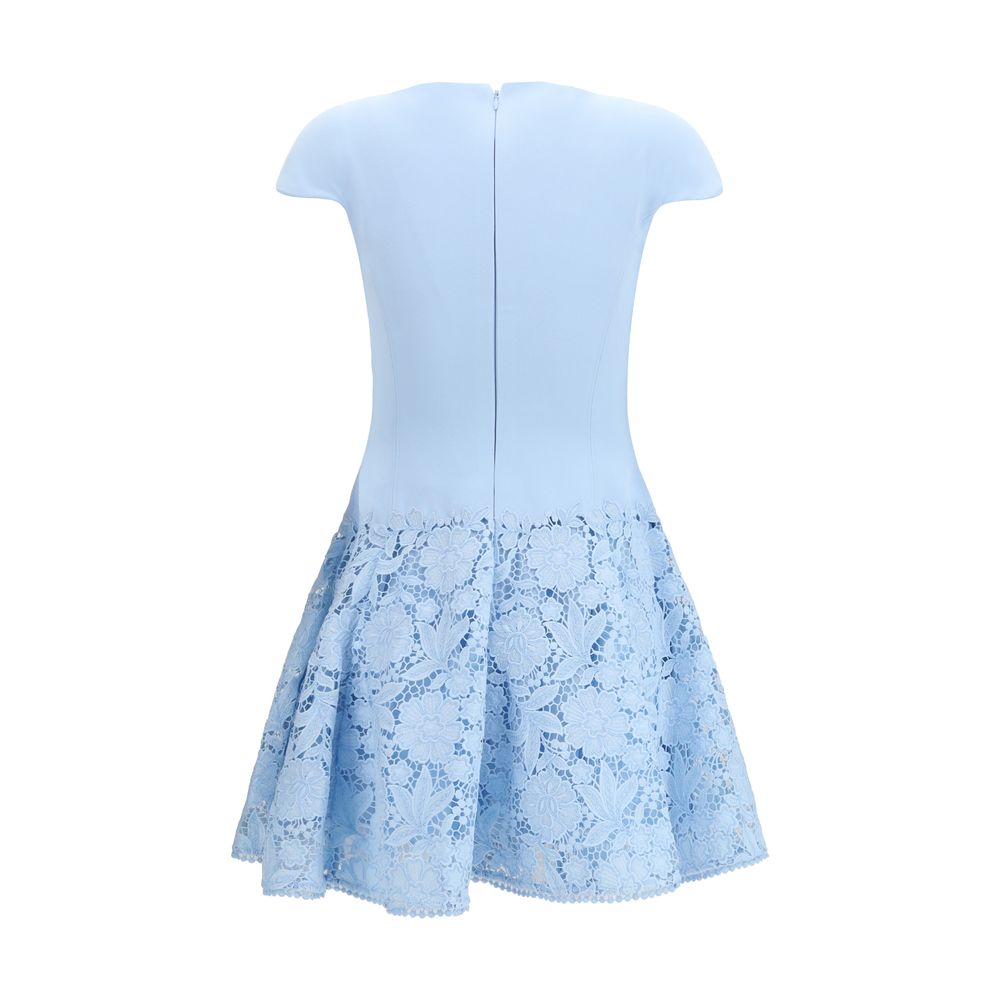 Self-Portrait Blue Polyester Casual Dress