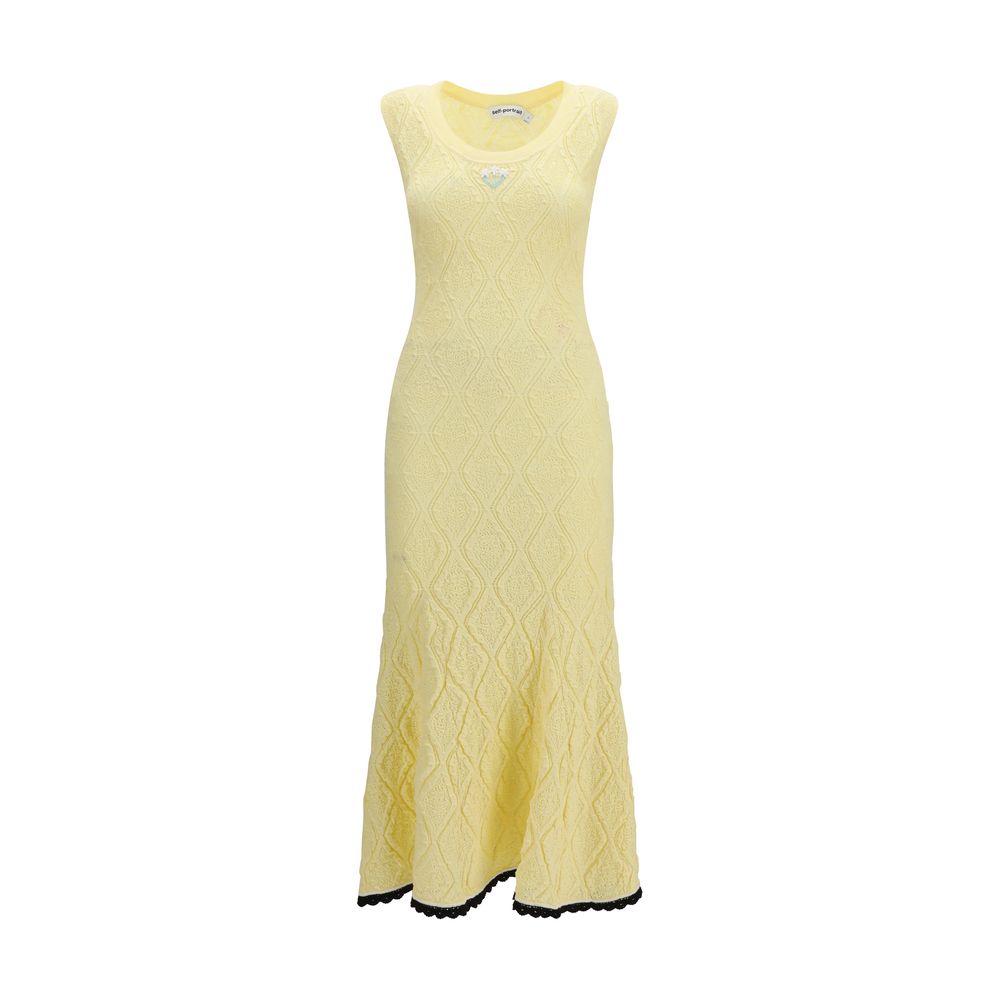 Self-Portrait Bicolor Cotton Casual Dress