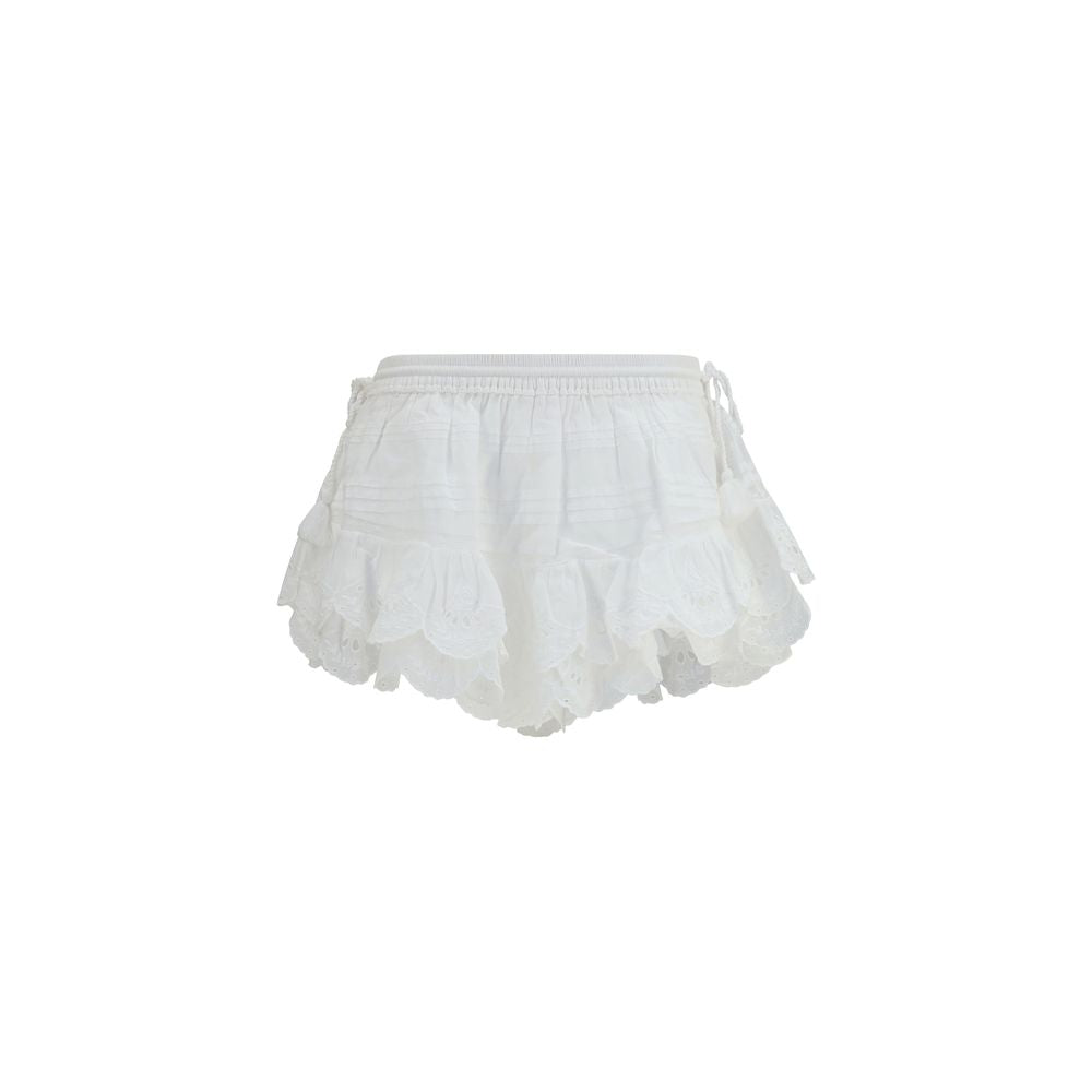 Isabel Marant Étoile White Cotton Bermuda Shorts
