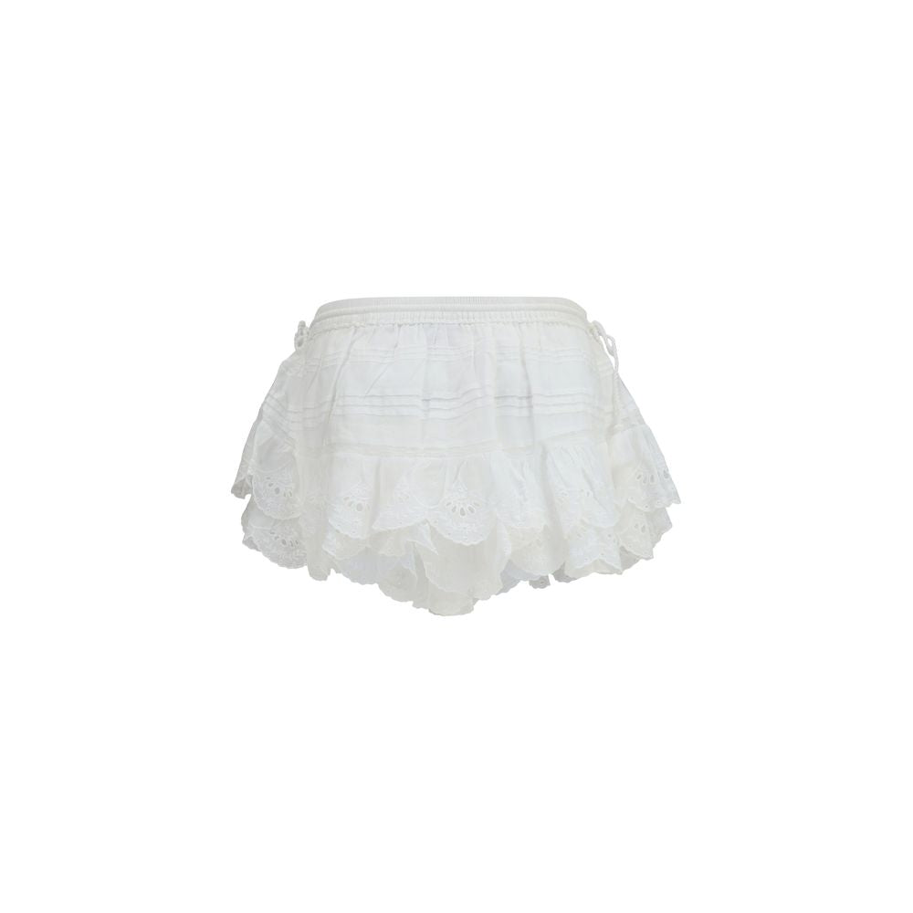 Isabel Marant Étoile White Cotton Bermuda Shorts