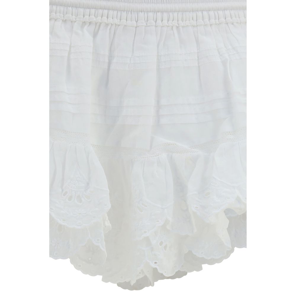 Isabel Marant Étoile White Cotton Bermuda Shorts