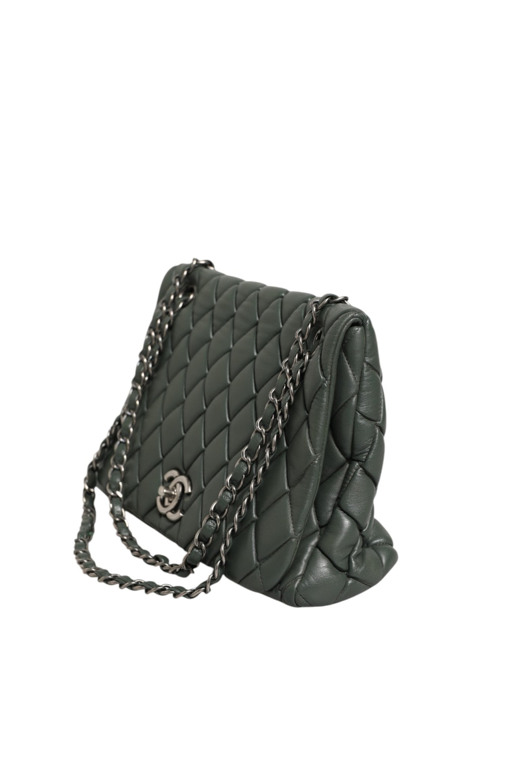 Chanel Quilted Lambskin Leather New Bubble Flap Bag