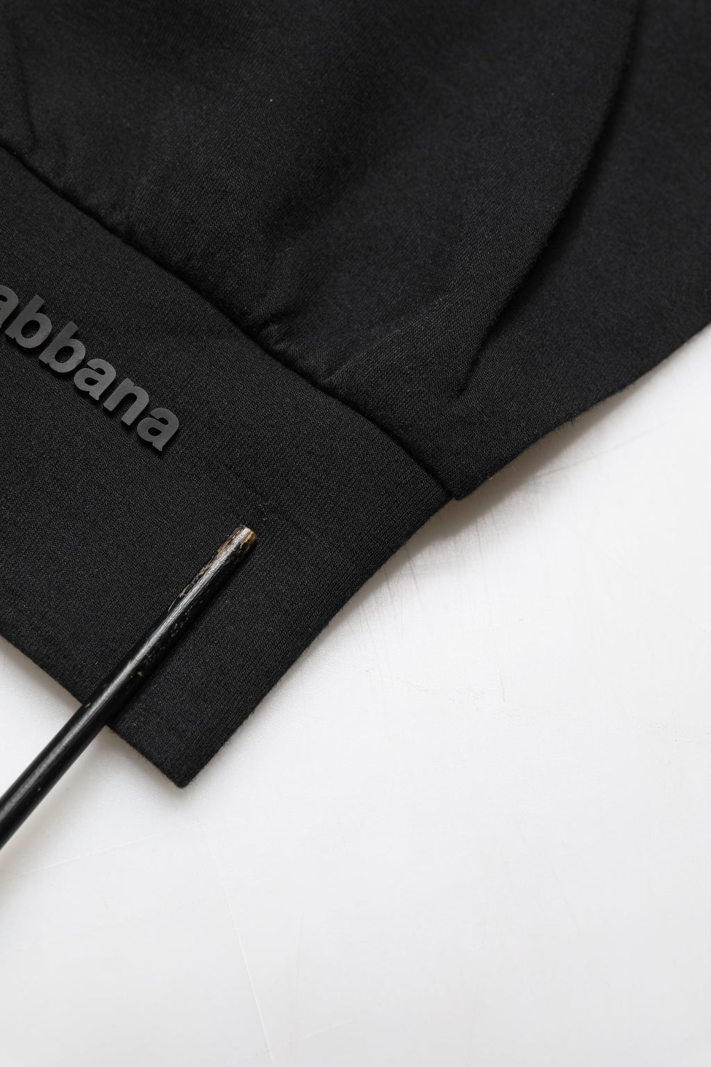 Dolce & Gabbana Black Cotton DG Men CrewNeck Pullover Sweater