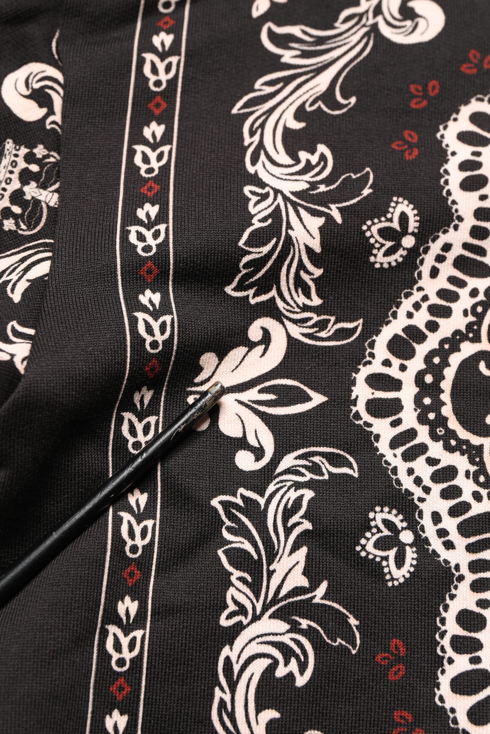Dolce & Gabbana Black Bandana Print Cotton Men Hoodie Sweater
